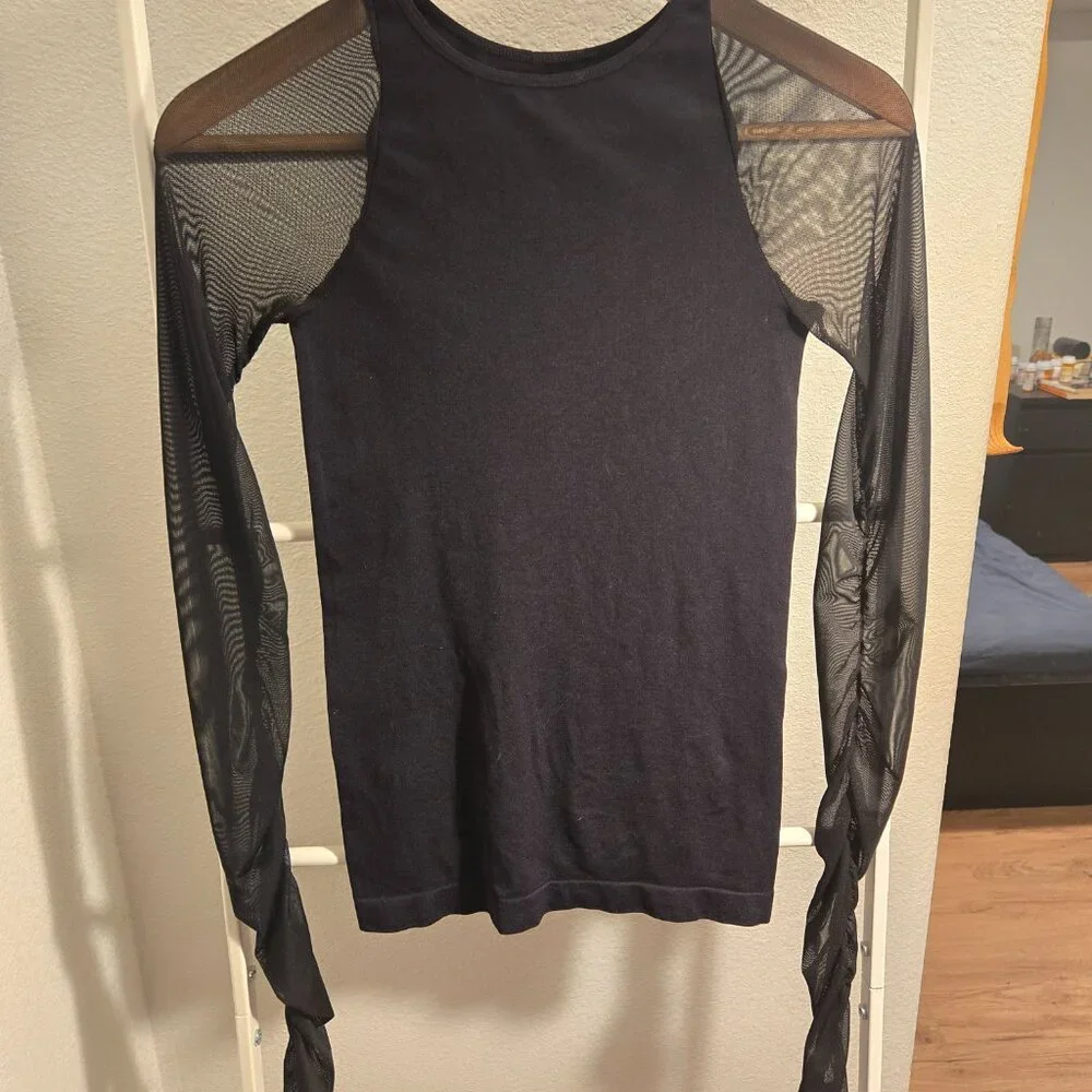 Free People mesh sleeve top - Picture 4 of 6